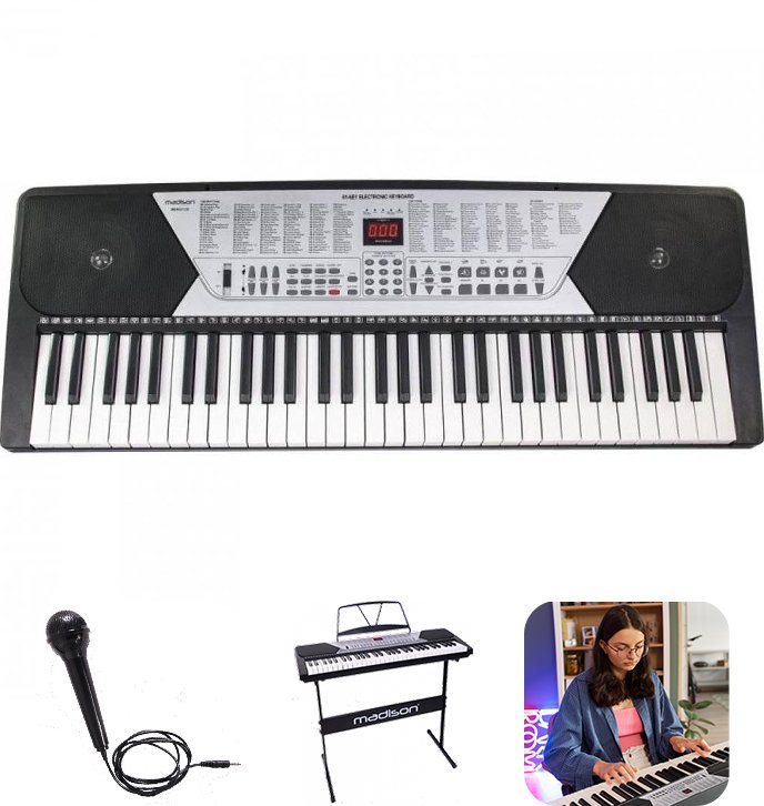 Zestaw: Keyboard MEK61128 Madison 61-klawiszy+ statyw one size