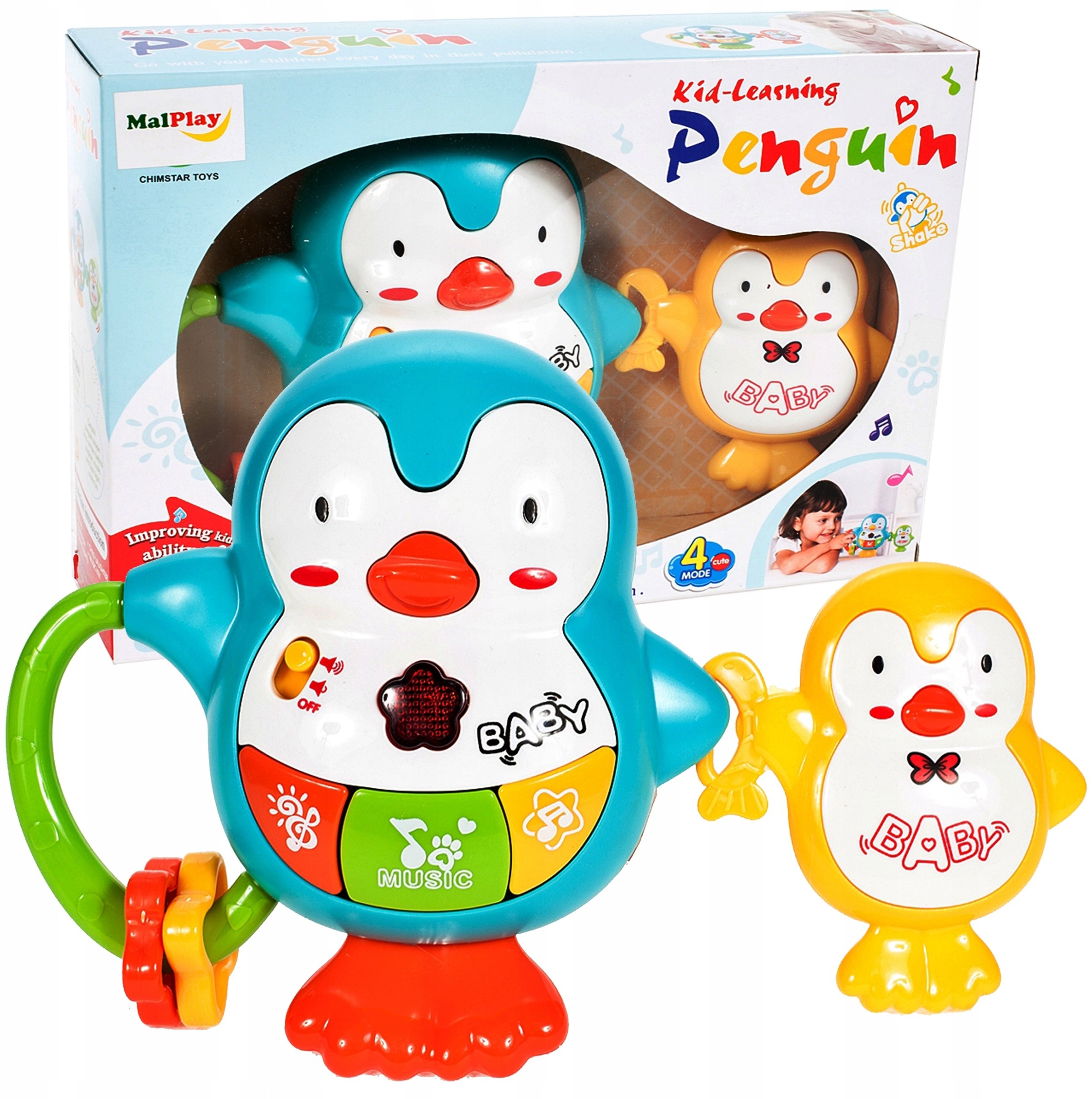 Muzyczny Pingwin Grający Grzechotka