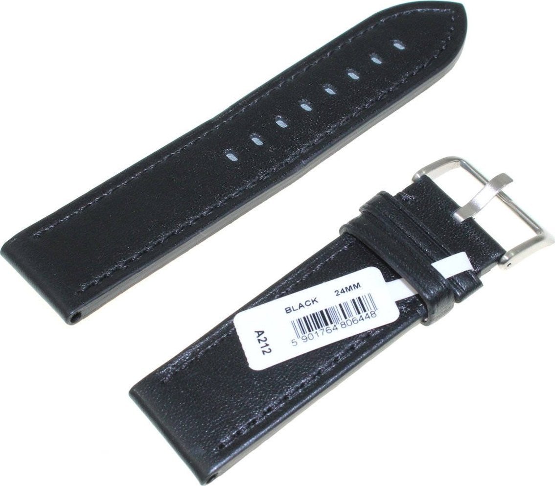 Chermond Skórzany pasek do zegarka 24 mm Chermond A212.24 czarny