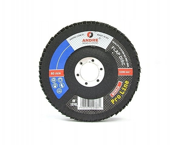 ANDRE ŚCIERNICA LISTKOWA 125mm P 40 CYRKONOWA PRO LINE WERSJA IV