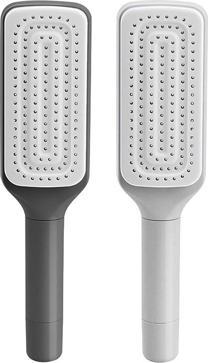 Verk Szczotka do włosów samoczyszcząca do rozczesywania czesania antystatyczna Szczotka do włosów samoczyszcząca do rozczesywania czesania antystatycz