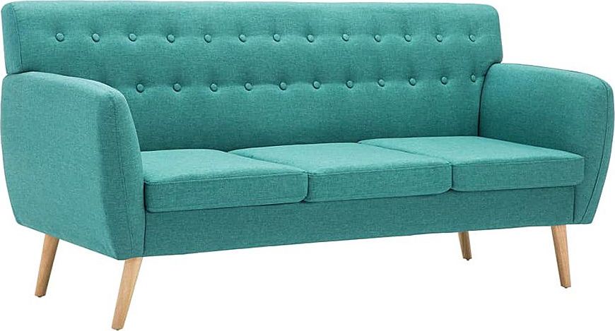 Elior 3-osobowa zielona sofa pikowana - Lilia