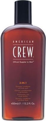 American Crew AMERICAN CREW_Official Supplier To Men 3-In-1 Shampoo Conditioner And Body Wash szampon odżywka i żel do kąpieli dla mężczyzn 450ml