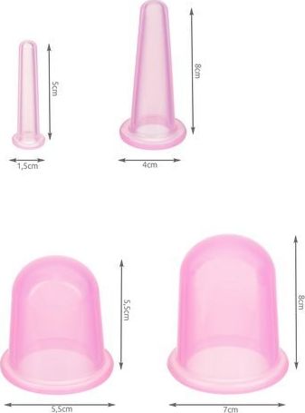 Iso Trade Bańki chińskie silikonowe z masażerem - zestaw