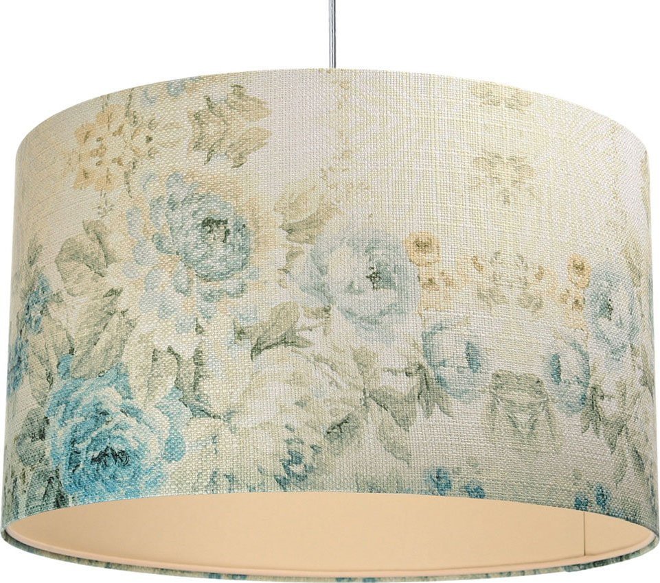 Lampa wisząca Lumes Kremowa okrągła lampa wisząca w kwiaty - S371-Aisha