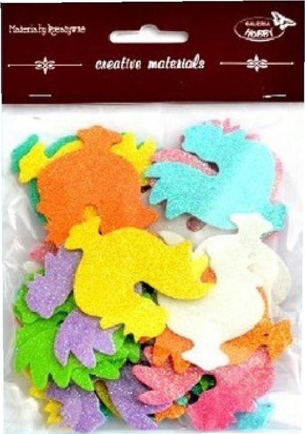 Dekoracja świąteczna Penword Koguciki brokatowe 32szt