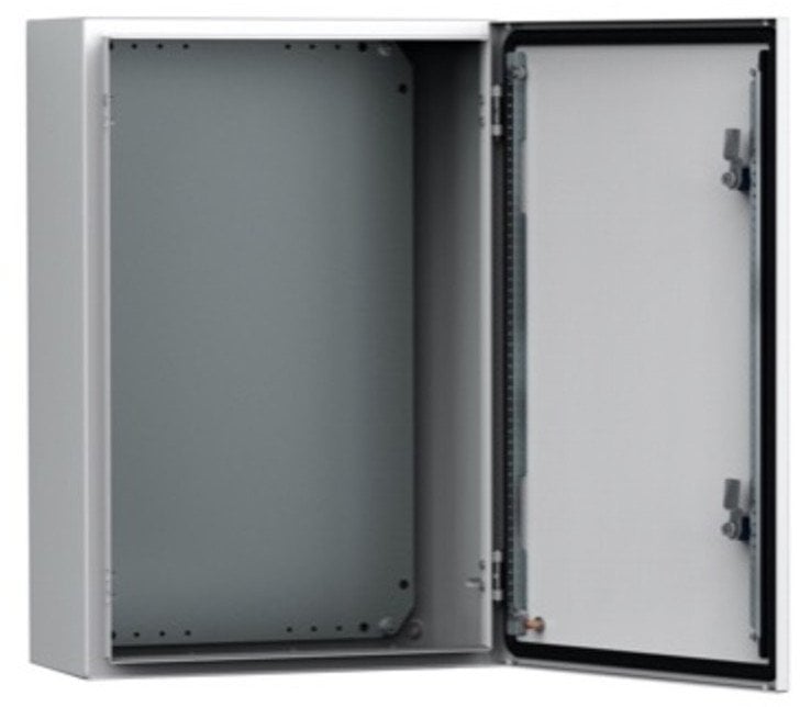 ELDON Vægskab, 600x600x210, Skab 1-dørs, med montageplade, lakeret stål, IP66