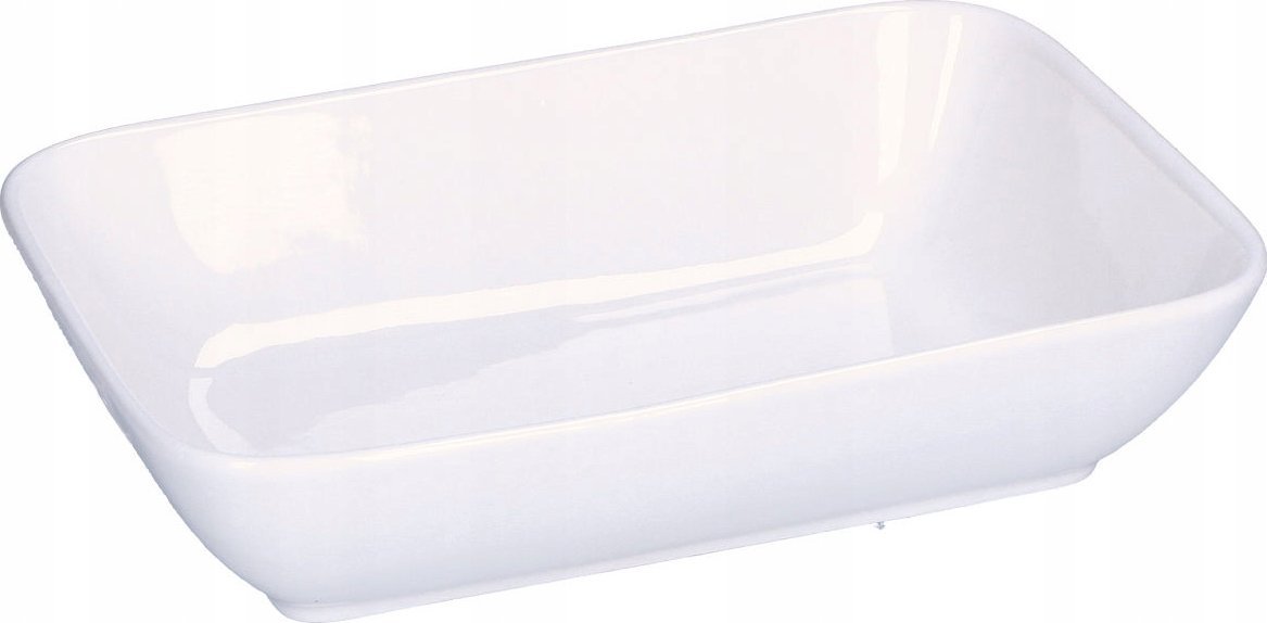 Costway Zestaw 4 misek prostokątnych Essenziale New Age - Biały, 22 x 15 cm