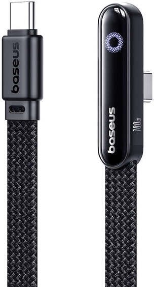 Kabel USB Baseus Kabel MVP 3 USB-C - USB-C 100W kątowy 1m - czarny