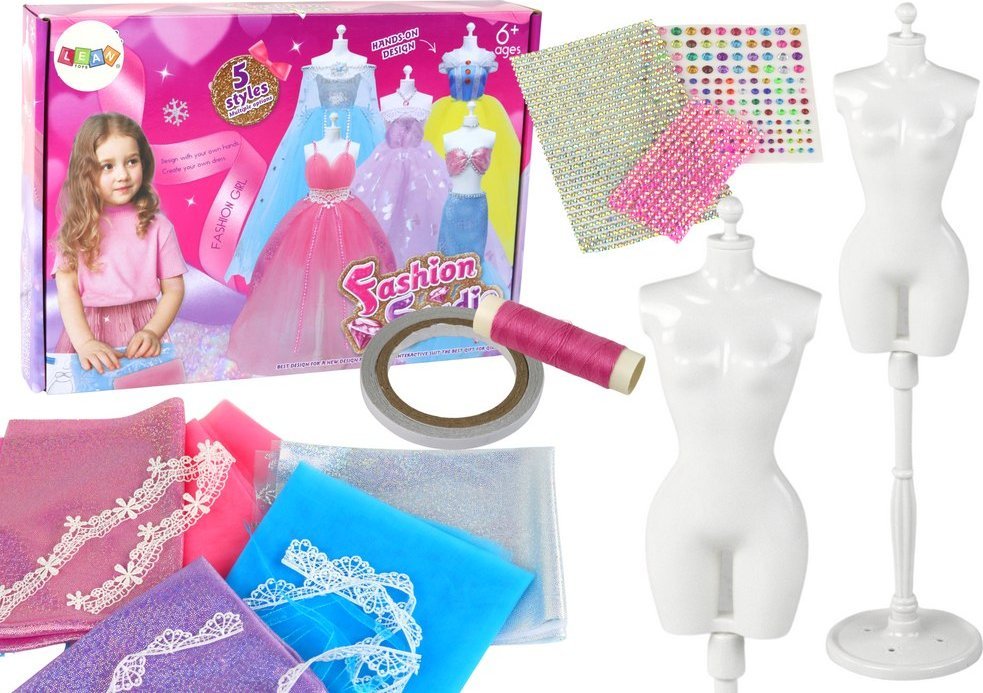 LeanToys Zestaw Artystyczny Kreatywny Do Tworzenia Kreacji Sukienek