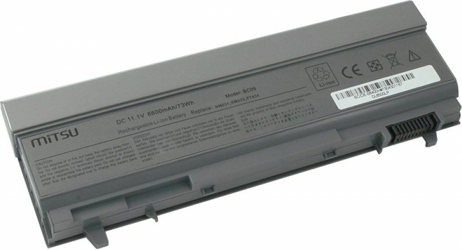 Bateria Mitsu do Dell Latitude E6400, 6600 mAh, 11.1 V (BC/DE-E6400H)