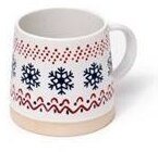 Kubek kamionkowy Świąteczny płatek śniegu