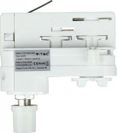 V-TAC Adaptor Szynoprzewodu V-TAC Track Light 3 fazowy Biały