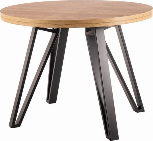 SIGNAL MEBLE Stół do jadalni GALAXY 100x100 dąb artisan/czarny SIGNAL