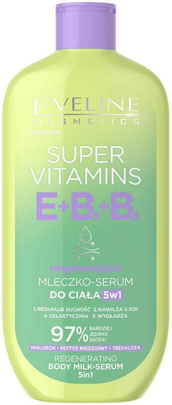 Eveline Super Vitamins E+B5+B3 regenerujące mleczko do ciała 5w1 350ml