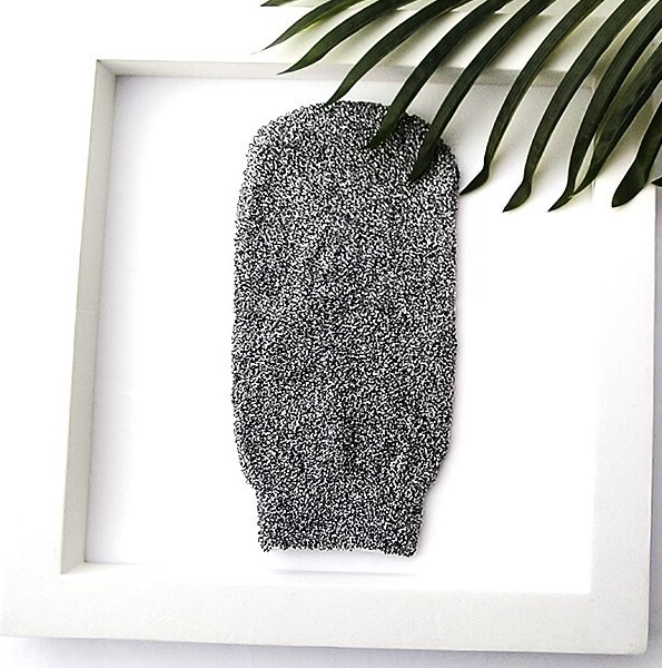 Yeye Rękawica z włókien konopnych do peelingu szara YEYE