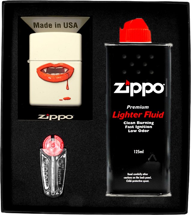 Zestaw ZIPPO Zapalniczka VAMPIRE LIPS Prezentowy No1