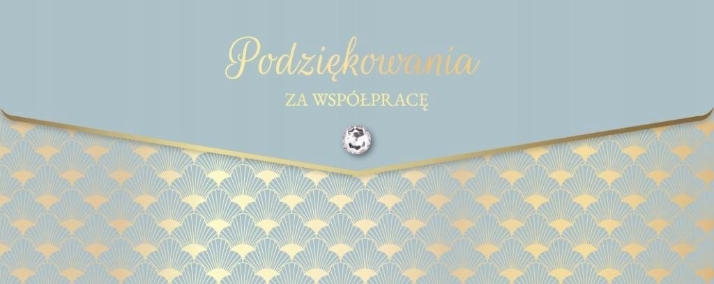 Karnet lux podziękowania za współpracę