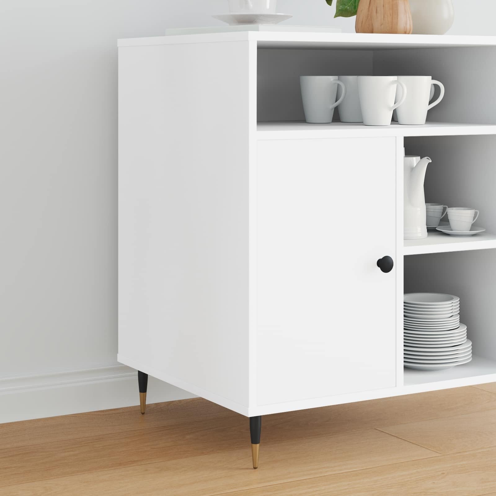 vidaXL Nóżki meblowe 12 pcs Czarny i złoto 40 x 98 mm Żelazo