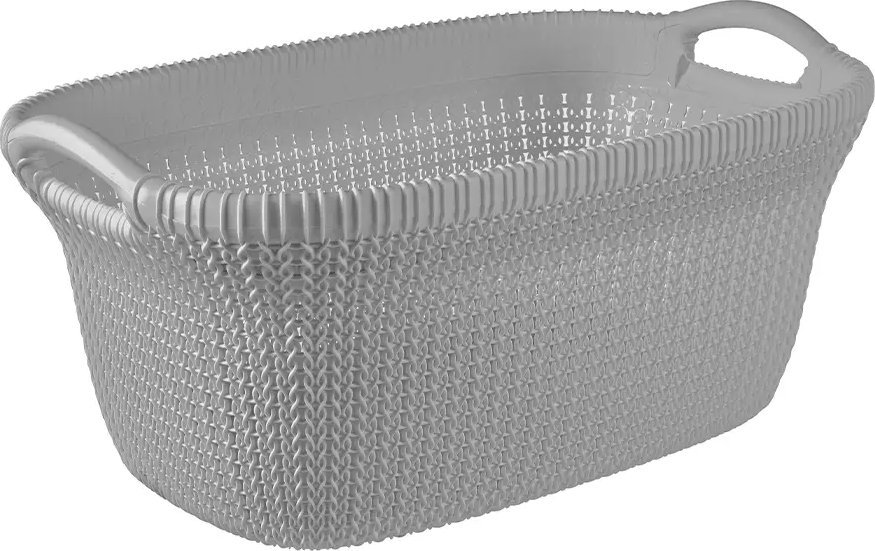 Kosz na pranie Curver Knit 40L jasno szary