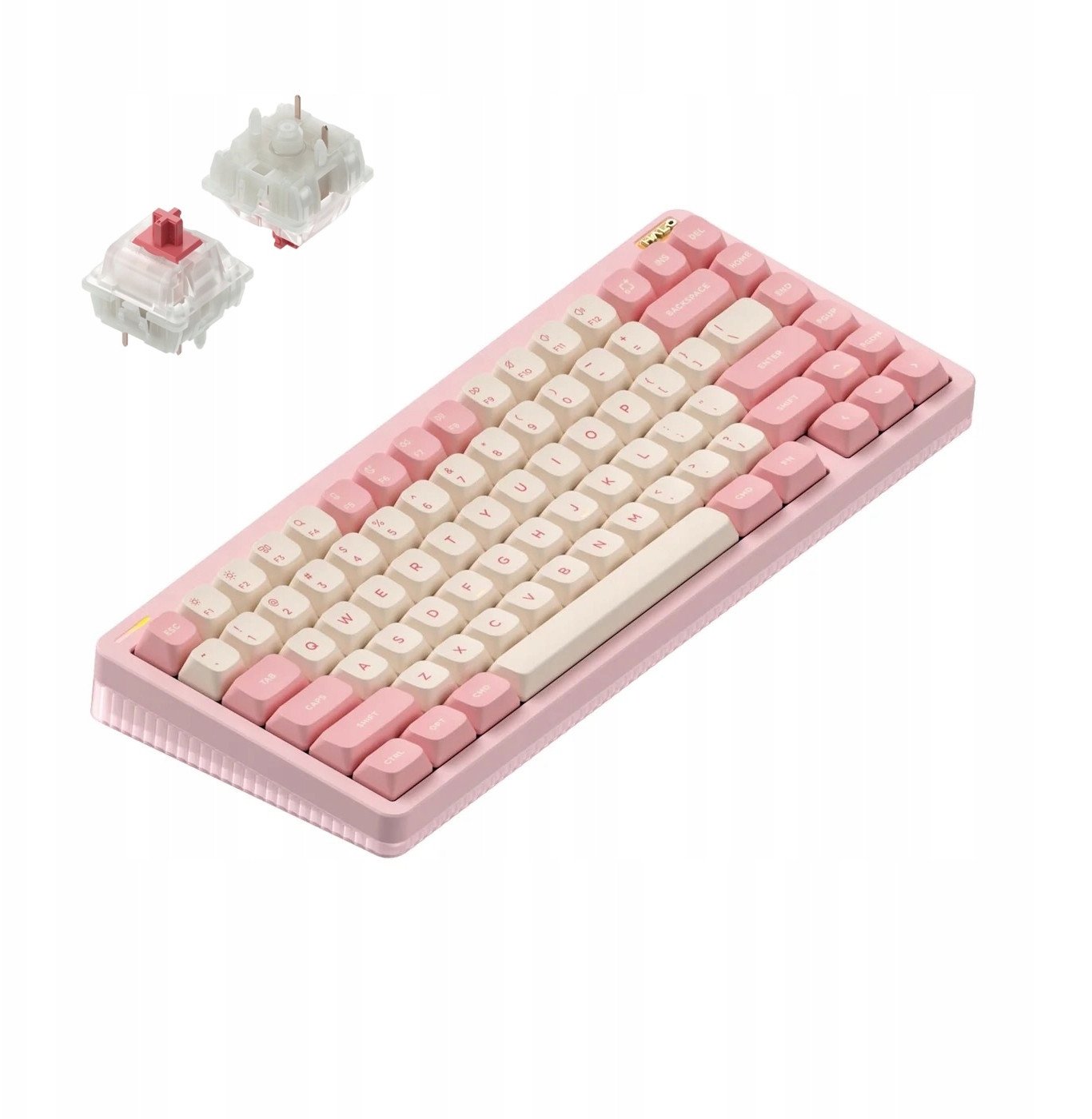Nuphy - Halo75 v2 Wireless Mechanical Keyboard - Bezprzewodowa Klawiatura Mechaniczna Sakura Fizz Silent Red Clear-Top