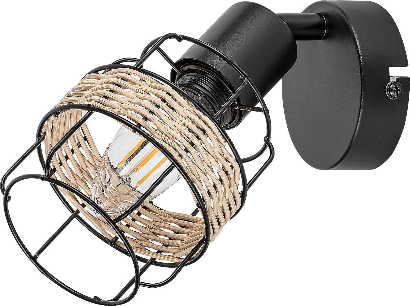 Kinkiet Rabalux Kinkiet LED Ready do salonu czarny Rabalux Indiana 5281