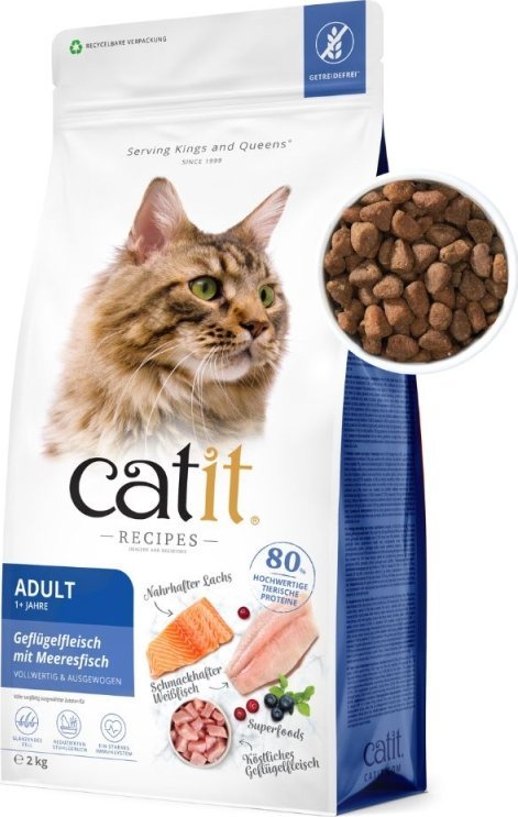 Catit Sucha karma dla kota Catit Recipies Adult Fish z drobiem i rybą 2kg