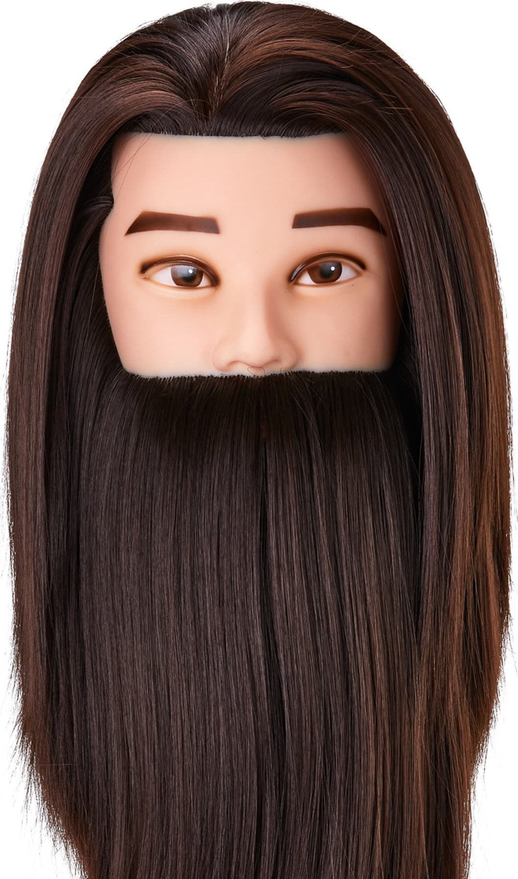 Activeshop Główka treningowa z brodą fryzjerska Gabbiano WZ4 syntetyczne włosy, kolor 4H, długość 8"+6"