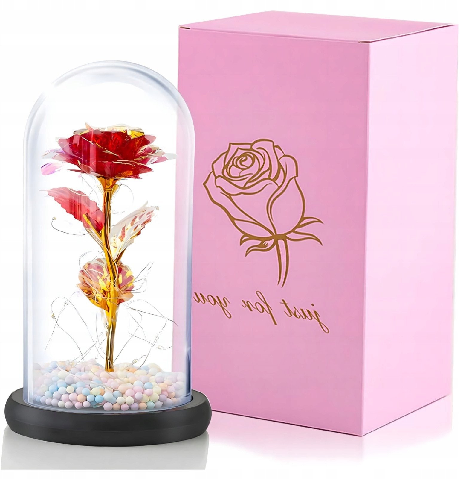 Extralink HOME WIECZNA RÓ?A W SZKLE?WIEC?CA LED CZERWONA W-860