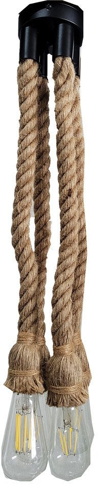Lampa oprawa sznur jutowy konopny 4xE27 0,5m