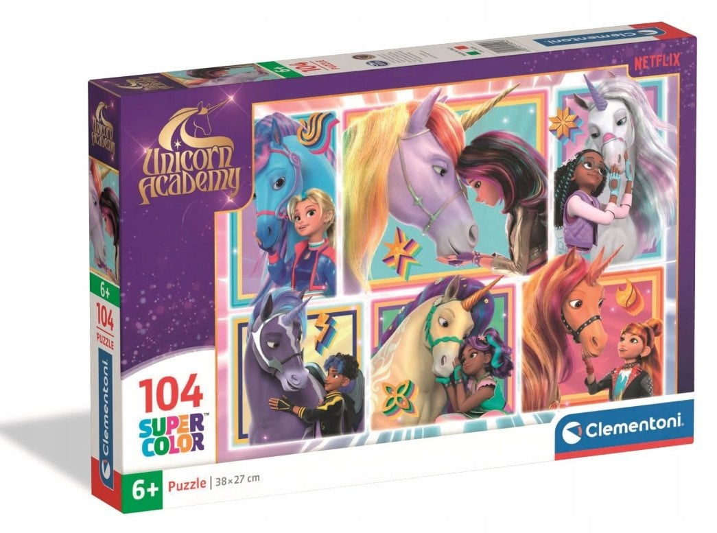 CLE puzzle 104 SuperKolor UnicornAcademy 25094