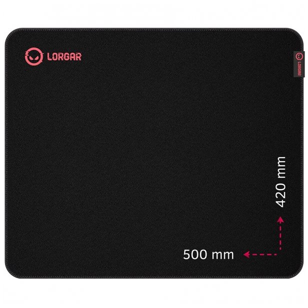 Podkładka Lorgar LORGAR Mousepad Main 325 500mmx420mmx3mm/Control/Black retail