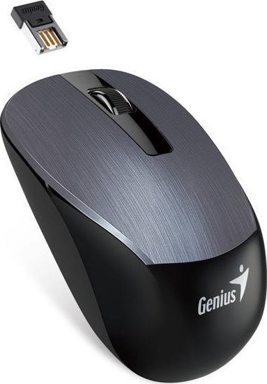 Mysz Genius Genius Mysz NX-7015, 1600DPI, 2.4 [GHz], optyczna, 3kl., bezprzewodowa USB, szara, AA