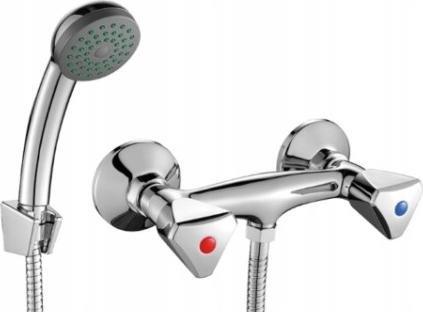 Bateria prysznicowa Kuchinox Bateria prysznicowa ścienna z natryskiem Norm chrom