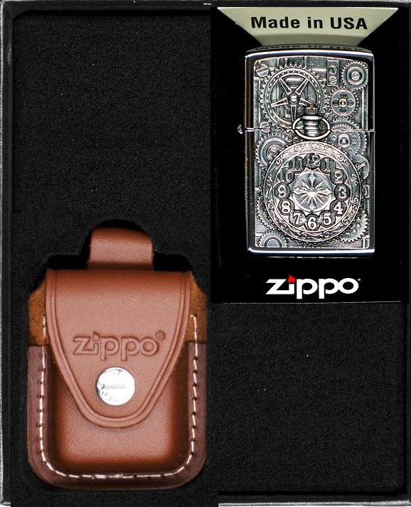 Zestaw ZIPPO Zapalniczka POCKET WATCH Prezentowy No2