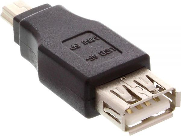 Adapter USB InLine miniUSB - USB Czarny (33500B)
