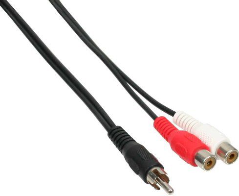 Kabel RCA (Cinch) - RCA (Cinch) x2 Brak danych czarny (11605)