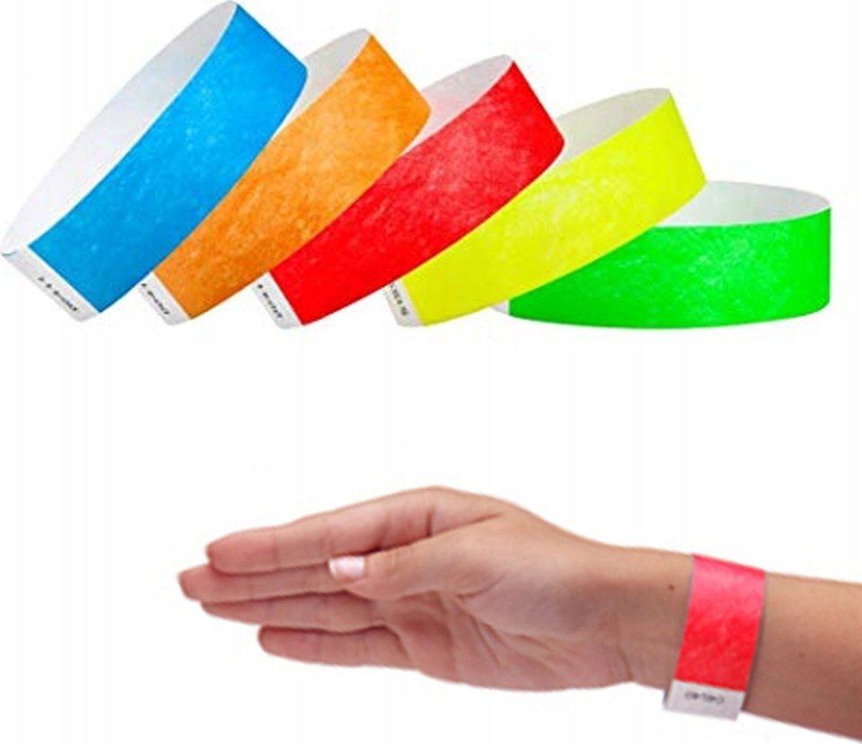 TYVEK OPASKI NA RĘKĘ TYVEK 19mm DYSKOTEKA 10szt. IMPREZA