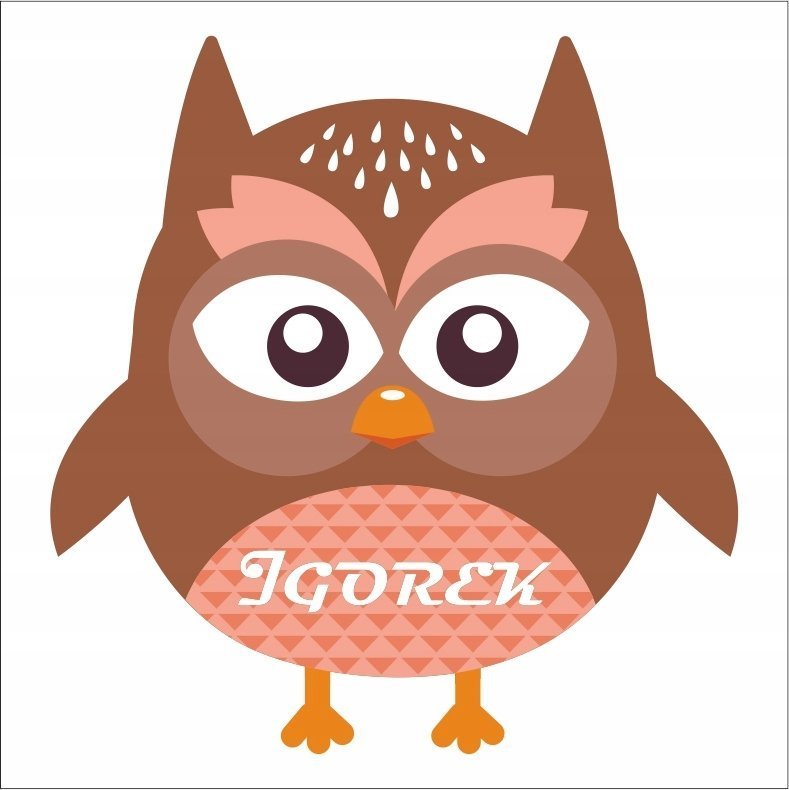 naSciane Lampka nocna dla dzieci SOWA SÓWKA + imię,6 wzorów