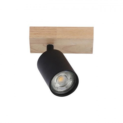 Kinkiet GU10 LED Dabi ruchomy x1 czarny + WD