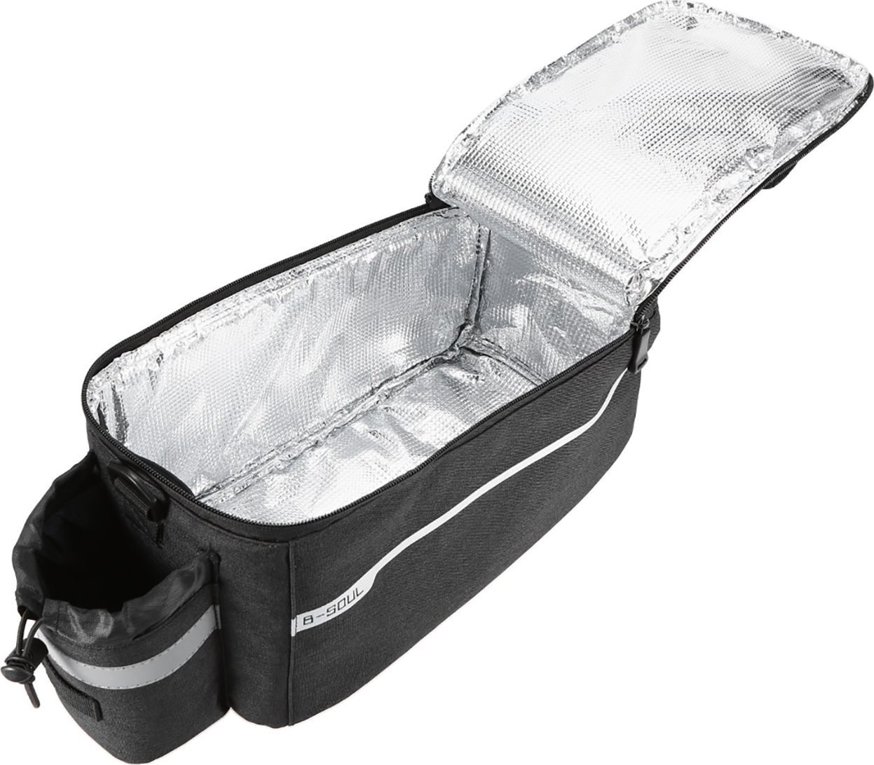 Torba rowerowa WYA26Y0S termiczna na bagażnik z paskiem na ramię - czarna