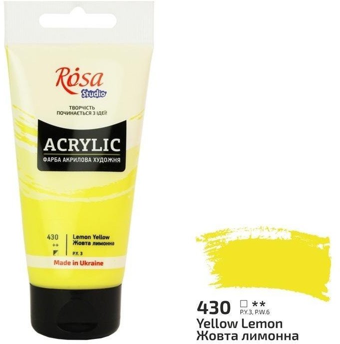 Farba akrylowa lemon yellow 430 75ml