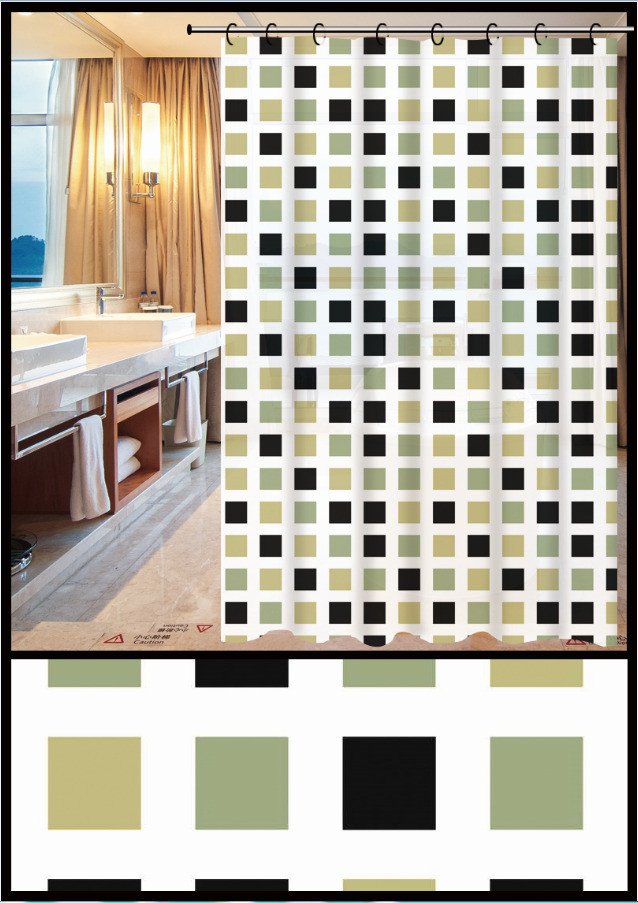 SHOWER CURTAIN ZHY074-1 180X180CM