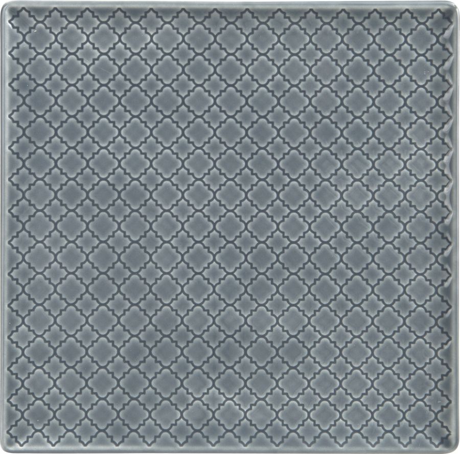 Lubiana Talerz płytki kwadratowy 25,5cm Marrakesz szaro-niebieski