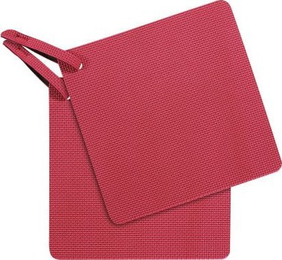 Hurtel Uchwyty do gorących naczyń, 2 szt., neopren, 17 x 17 cm, czerwono-czarne / Spring