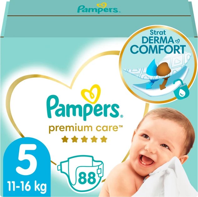 Pampers Pieluchy Premium Care 5, 11-16 kg, 88 szt.