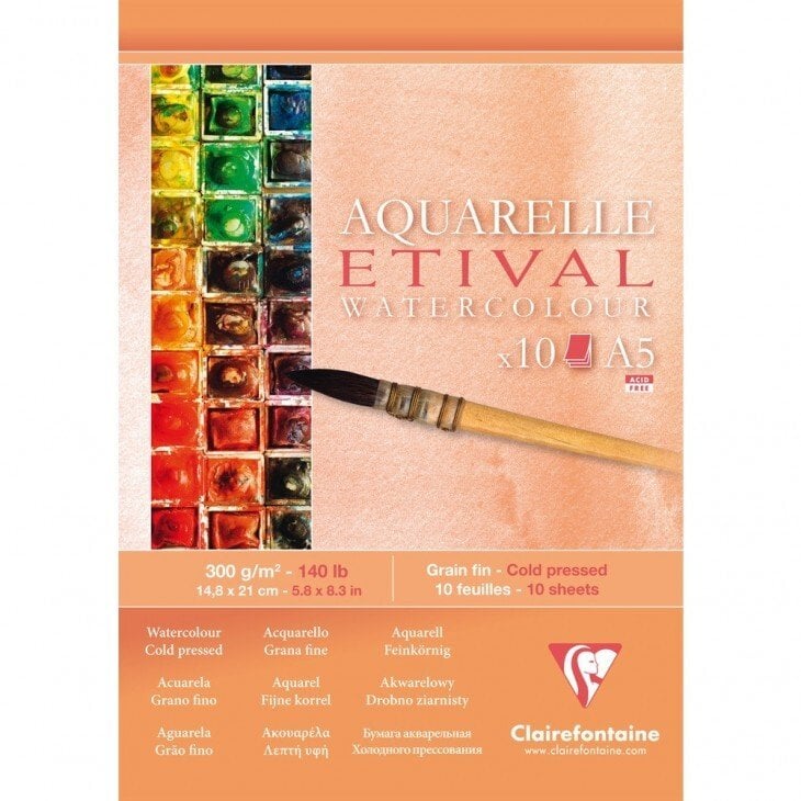 Clairefontaine 96301C, Art paper pad, 300 g/m², 10 sheets