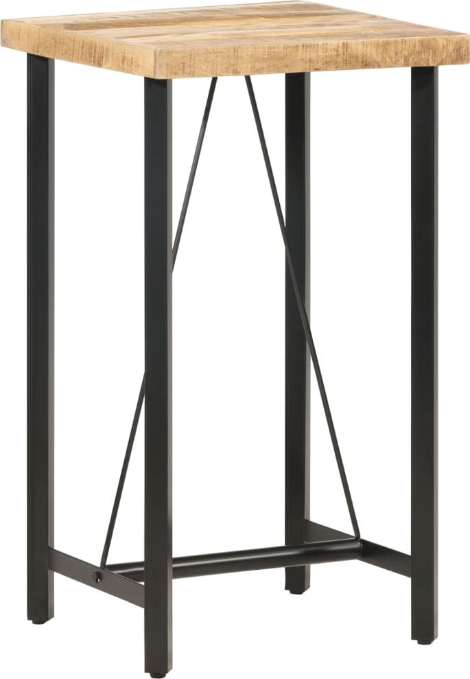vidaXL Stolik barowy, 60x60x107 cm, surowe drewno mango