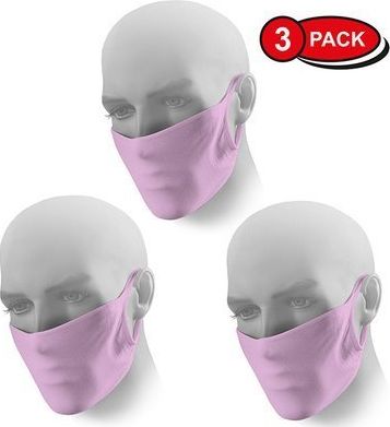 Maska Ochronna Wielorazowa Antywirusowa Dwuwarstwowa Różowa 3 szt.