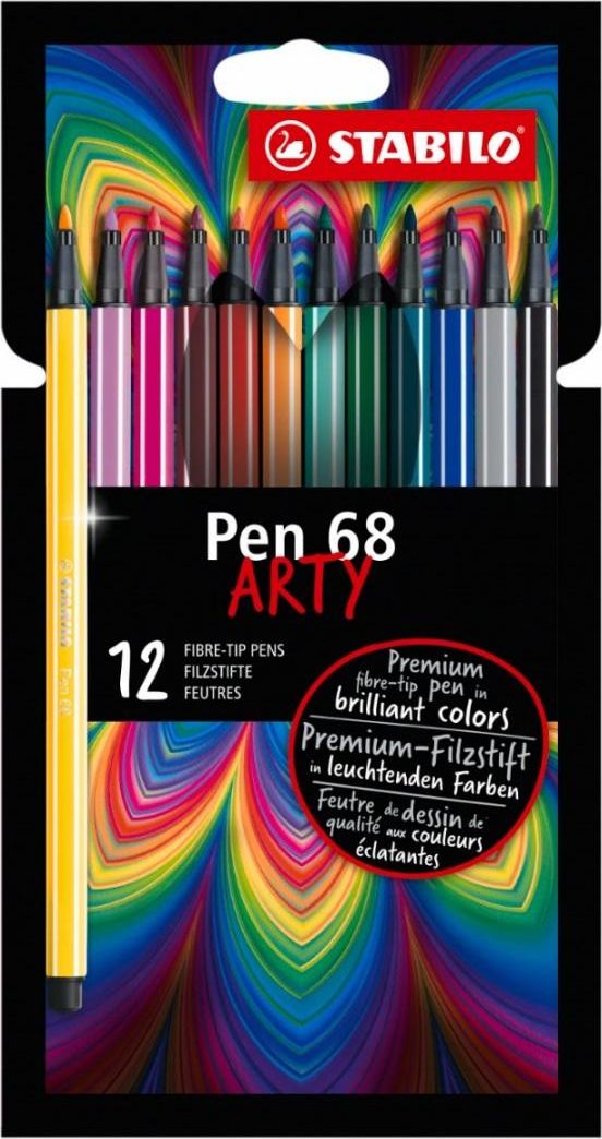 Stabilo Flamastry Pen 68 Arty etui 12 kolorów STABILO